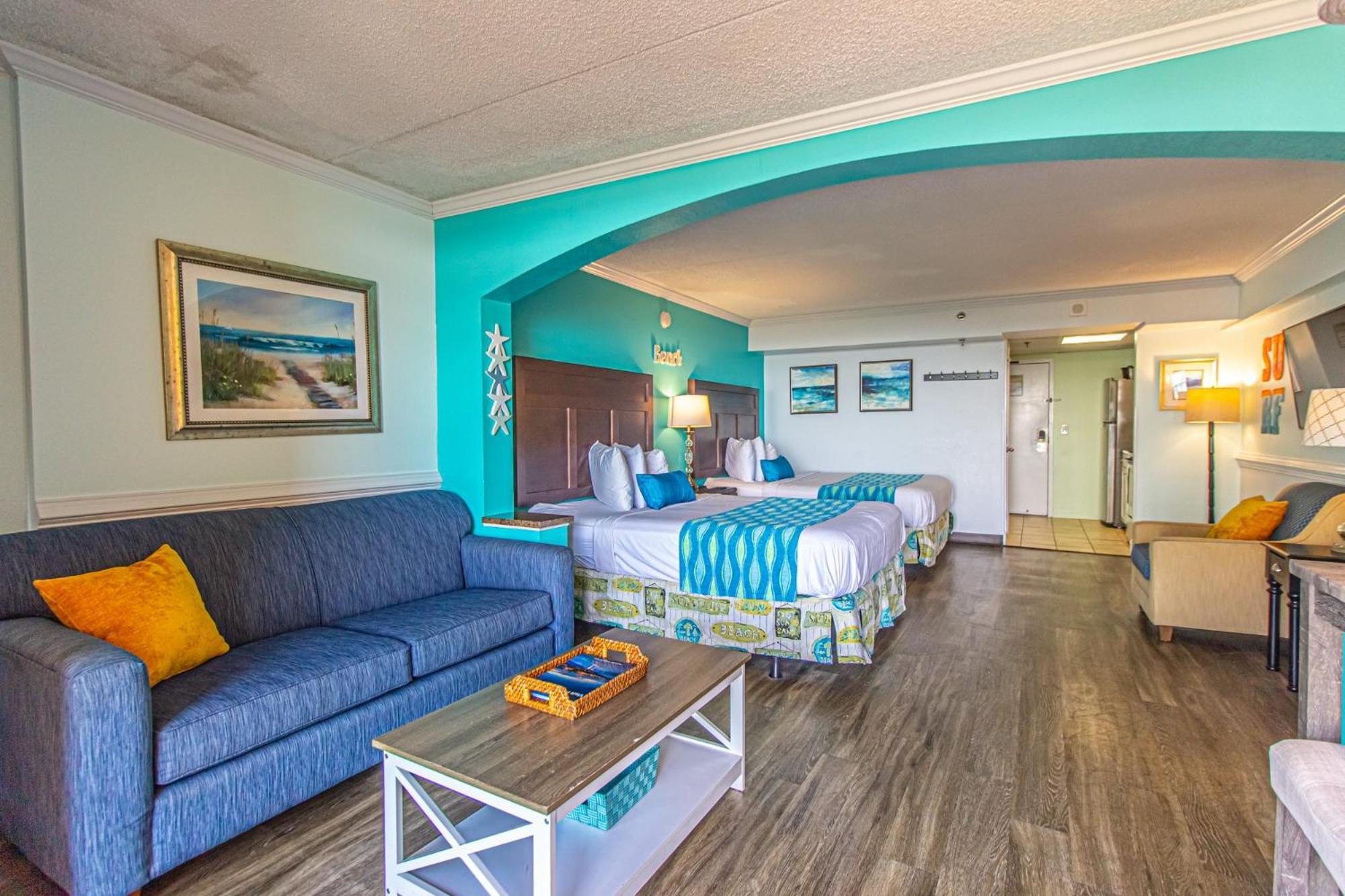 Oversized Ocean View Queen Suite With Beautiful Fireplace And Accents - Sleeps 4 Guests! Myrtle Beach Phòng bức ảnh