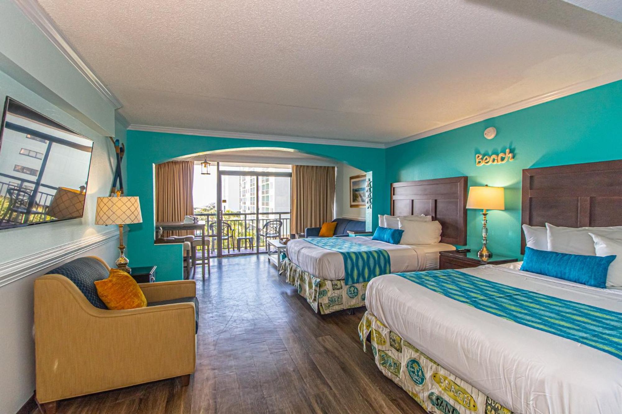 Oversized Ocean View Queen Suite With Beautiful Fireplace And Accents - Sleeps 4 Guests! Myrtle Beach Phòng bức ảnh