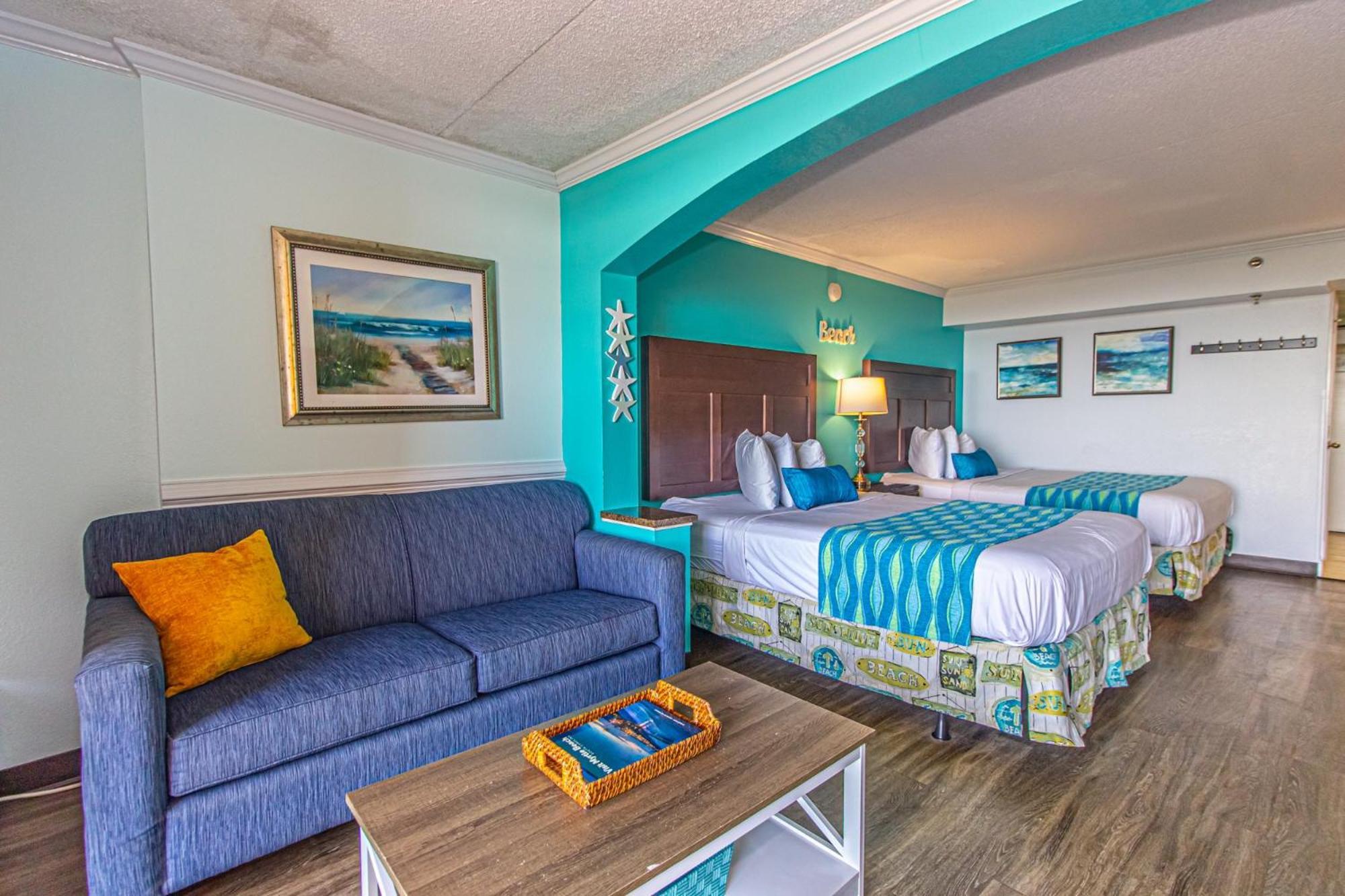 Oversized Ocean View Queen Suite With Beautiful Fireplace And Accents - Sleeps 4 Guests! Myrtle Beach Phòng bức ảnh